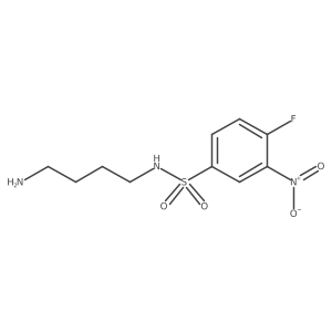 N-(4-aminobutyl)-4-fluoro-3-nitrobenzenesulfonamide结构式