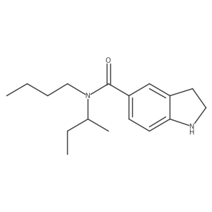 1h-Indole-5-carboxamide,n-butyl-2,3-dihydro-n-(1-methylpropyl)- Structure