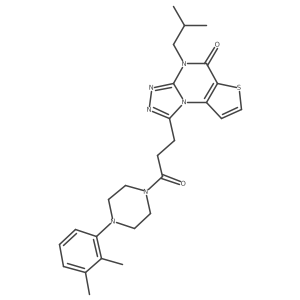 1-(3-(4-(2,3-dimethylphenyl)piperazin-1-yl)-3-oxopropyl)-4-isobutylthieno[2,3-e][1,2,4]triazolo[4,3-a]pyrimidin-5(4H)-one Structure