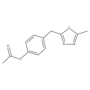 Phenol, 4-[(5-methyl-1,3,4-oxadiazol-2-yl)methyl]-, 1-acetate结构式