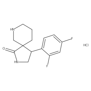 4-(2,4-Difluorophenyl)-2,7-diazaspiro[4.5]decan-1-one hydrochloride Structure