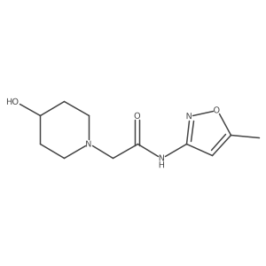 2-(4-hydroxypiperidin-1-yl)-N-(5-methyl-1,2-oxazol-3-yl)acetamide Structure