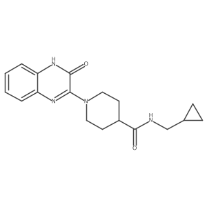 N-(cyclopropylmethyl)-1-(3-oxo-3,4-dihydroquinoxalin-2-yl)piperidine-4-carboxamide结构式