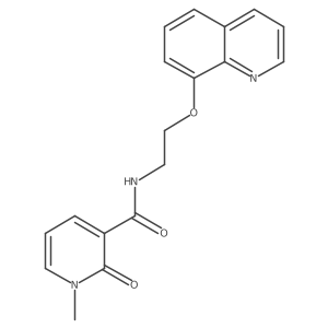 1-methyl-2-oxo-N-(2-(quinolin-8-yloxy)ethyl)-1,2-dihydropyridine-3-carboxamide Structure