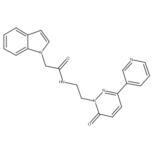 2-(1H-indol-1-yl)-N-(2-(6-oxo-3-(pyridin-3-yl)pyridazin-1(6H)-yl)ethyl)acetamide Structure
