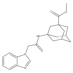 methyl 3-[2-(1H-1,3-benzodiazol-1-yl)acetamido]adamantane-1-carboxylate Structure
