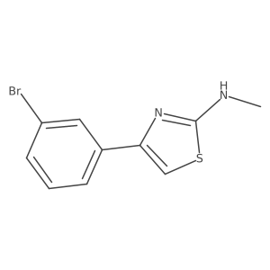 4-(3-Bromophenyl)-N-methyl-2-thiazolamine Structure