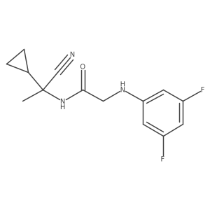 N-(1-cyano-1-cyclopropylethyl)-2-[(3,5-difluorophenyl)amino]acetamide结构式