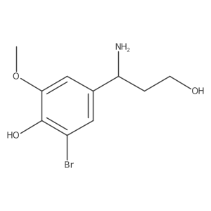 (I(3)R)-I(3)-Amino-3-bromo-4-hydroxy-5-methoxybenzenepropanol Structure