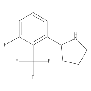 (R)-2-(3-Fluoro-2-(trifluoromethyl)phenyl)pyrrolidine结构式