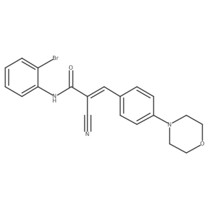 N-(2-bromophenyl)-2-cyano-3-[4-(morpholin-4-yl)phenyl]prop-2-enamide结构式