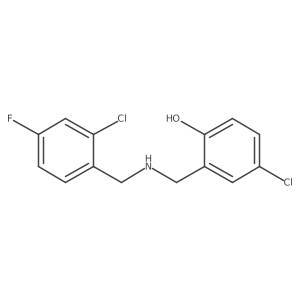 4-Chloro-2-{[(2-chloro-4-fluorobenzyl)amino]methyl}phenol Structure