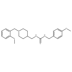 1-(4-Methoxybenzyl)-3-((1-(2-(methylthio)benzyl)piperidin-4-yl)methyl)urea结构式