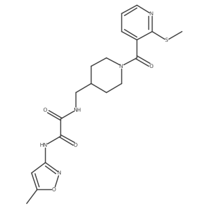 N1-(5-methylisoxazol-3-yl)-N2-((1-(2-(methylthio)nicotinoyl)piperidin-4-yl)methyl)oxalamide Structure
