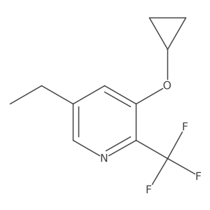 3-Cyclopropoxy-5-ethyl-2-(trifluoromethyl)pyridine结构式
