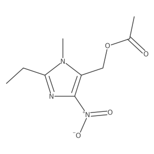 2-Ethyl-1-methyl-4-nitro-1h-imidazole-5-methanol 5-acetate结构式