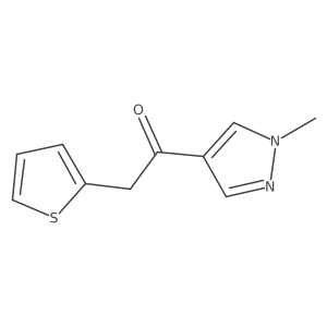 1-(1-Methylpyrazol-4-yl)-2-thiophen-2-ylethanone结构式