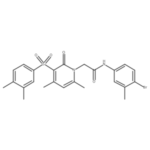 N-(4-bromo-3-methylphenyl)-2-(3-((3,4-dimethylphenyl)sulfonyl)-4,6-dimethyl-2-oxopyridin-1(2H)-yl)acetamide结构式