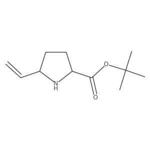 Tert-butyl (2S,5S)-5-vinylpyrrolidine-2-carboxylate结构式