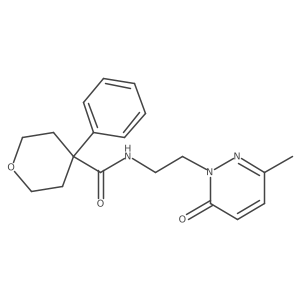 N-(2-(3-methyl-6-oxopyridazin-1(6H)-yl)ethyl)-4-phenyltetrahydro-2H-pyran-4-carboxamide Structure