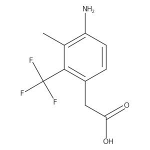 2-[4-Amino-3-methyl-2-(trifluoromethyl)phenyl]acetic acid Structure