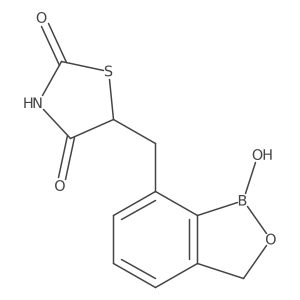 5-[(1,3-Dihydro-1-hydroxy-2,1-benzoxaborol-7-yl)methyl]-2,4-thiazolidinedione结构式