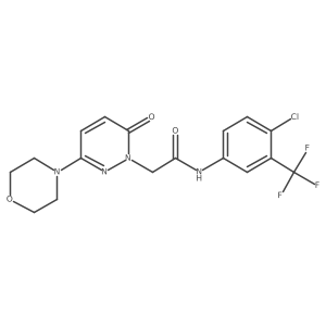 N-[4-chloro-3-(trifluoromethyl)phenyl]-2-[3-(morpholin-4-yl)-6-oxopyridazin-1(6H)-yl]acetamide结构式