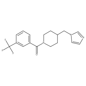 (4-((1H-imidazol-1-yl)methyl)piperidin-1-yl)(3-(trifluoromethyl)phenyl)methanone Structure