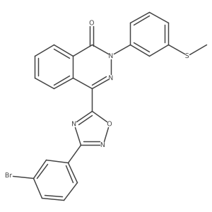 4-(3-(3-bromophenyl)-1,2,4-oxadiazol-5-yl)-2-(3-(methylthio)phenyl)phthalazin-1(2H)-one Structure