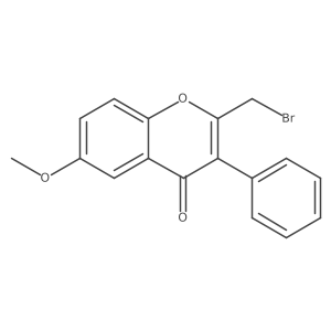 2-(Bromomethyl)-6-methoxy-3-phenyl-4H-1-benzopyran-4-one结构式