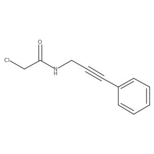 2-chloro-N-(3-phenylprop-2-yn-1-yl)acetamide结构式