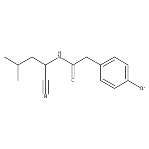 2-(4-bromophenyl)-N-(1-cyano-3-methylbutyl)acetamide结构式