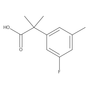 2-(3-Fluoro-5-methylphenyl)-2-methylpropanoic acid结构式