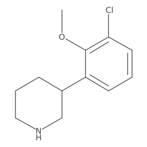 3-(3-Chloro-2-methoxyphenyl)piperidine Structure
