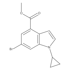 methyl 6-bromo-1-cyclopropyl-1H-indole-4-carboxylate结构式