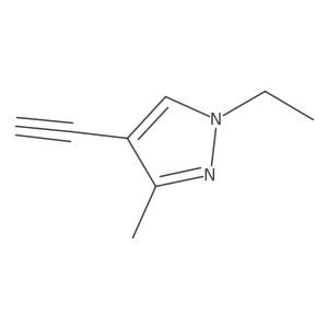 1-Ethyl-4-ethynyl-3-methyl-1H-pyrazole结构式
