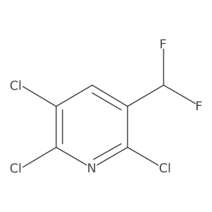 2,3,6-Trichloro-5-(difluoromethyl)pyridine Structure