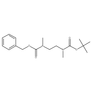 Tert-butyl N-(2-{[(benzyloxy)carbonyl](methyl)aminoethyl)-N-methylcarbamate结构式