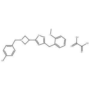 5-(1-(4-Chlorobenzyl)azetidin-3-yl)-3-(2-methoxybenzyl)-1,2,4-oxadiazole oxalate结构式