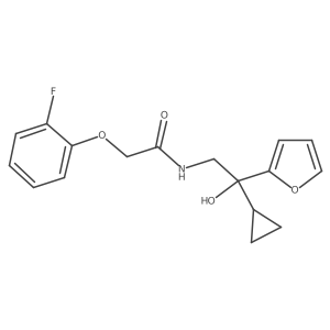 N-[2-cyclopropyl-2-(furan-2-yl)-2-hydroxyethyl]-2-(2-fluorophenoxy)acetamide结构式