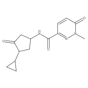 N-(1-cyclopropyl-5-oxopyrrolidin-3-yl)-1-methyl-6-oxo-1,6-dihydropyridazine-3-carboxamide Structure