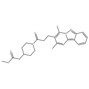Methyl {1-[3-(2,4-dimethylpyrimido[1,2-b]indazol-3-yl)propanoyl]piperidin-4-yl}acetate结构式
