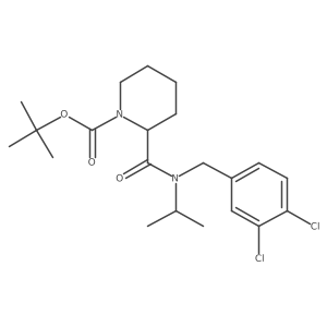 tert-Butyl 2-((3,4-dichlorobenzyl)(isopropyl)carbamoyl)piperidine-1-carboxylate结构式