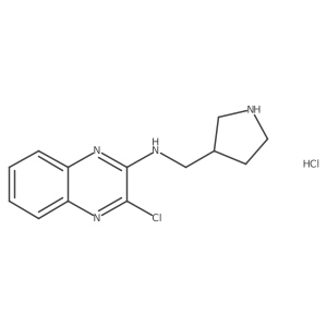 3-chloro-N-(pyrrolidin-3-ylmethyl)quinoxalin-2-amine hydrochloride结构式