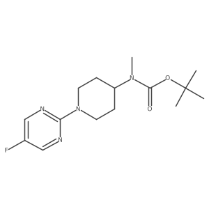 Tert-butyl (1-(5-fluoropyrimidin-2-yl)piperidin-4-yl)(methyl)carbamate Structure