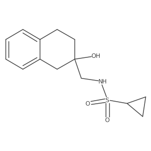 N-[(2-hydroxy-1,2,3,4-tetrahydronaphthalen-2-yl)methyl]cyclopropanesulfonamide结构式