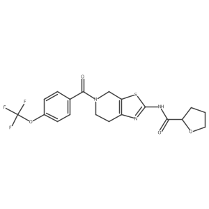 N-(5-(4-(trifluoromethoxy)benzoyl)-4,5,6,7-tetrahydrothiazolo[5,4-c]pyridin-2-yl)tetrahydrofuran-2-carboxamide Structure