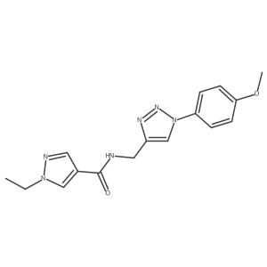 1-Ethyl-N-((1-(4-methoxyphenyl)-1H-1,2,3-triazol-4-yl)methyl)-1H-pyrazole-4-carboxamide Structure