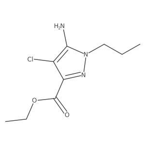 Ethyl 5-amino-4-chloro-1-propyl-pyrazole-3-carboxylate结构式