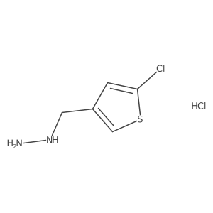 2-Chloro-4-(hydrazinomethyl)-thiophene hydrochloride Structure